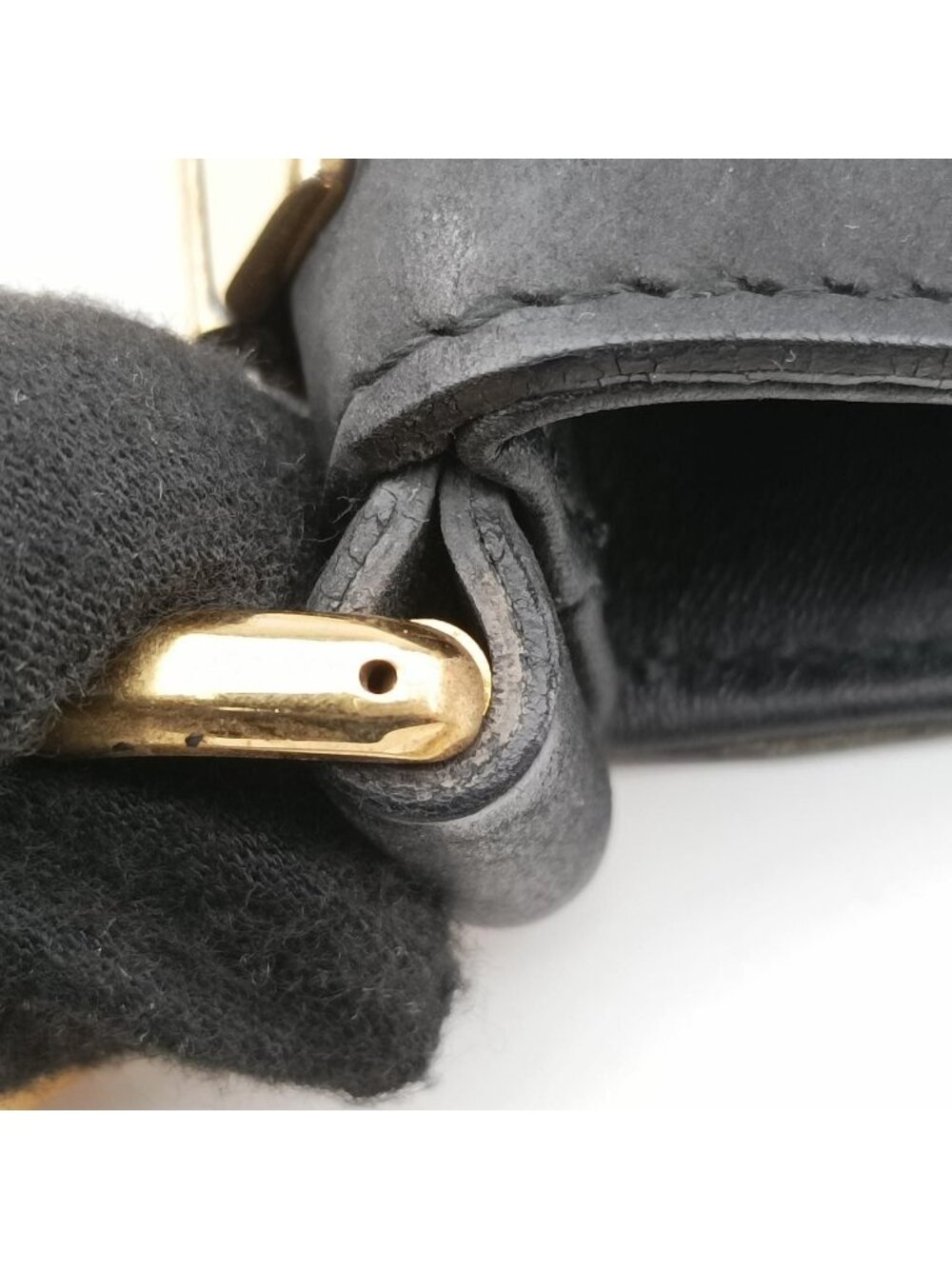 ★SOLD★ Gucci Large Black Leather Messenger Bag - Picture 15 of 15